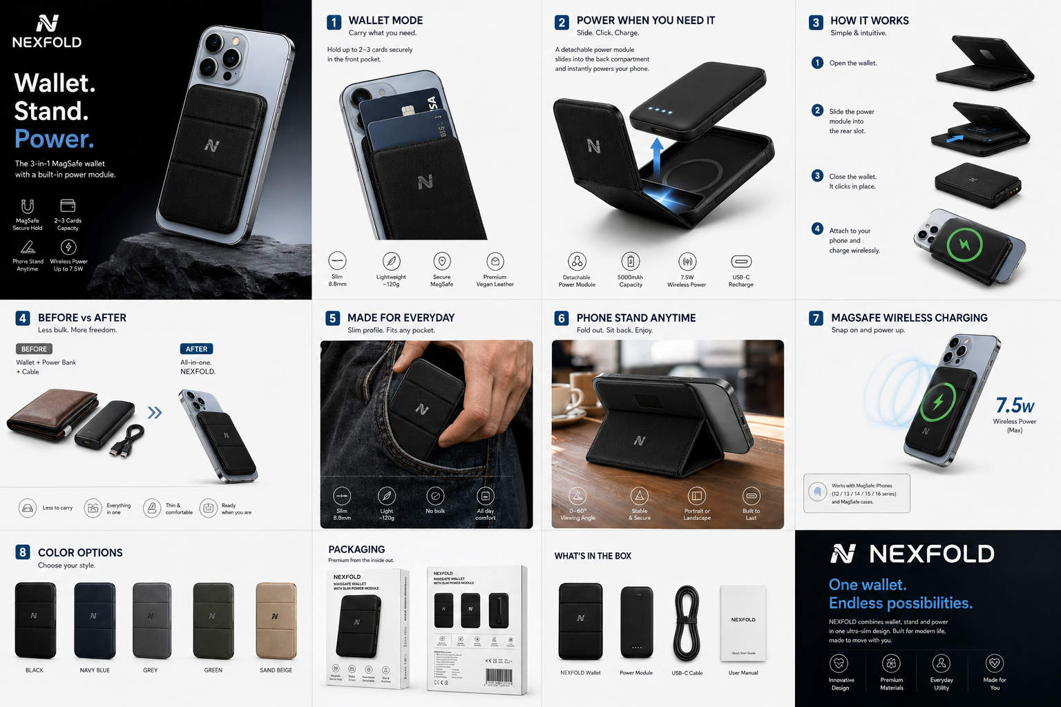 NEXFOLD premium MagSafe wallet
